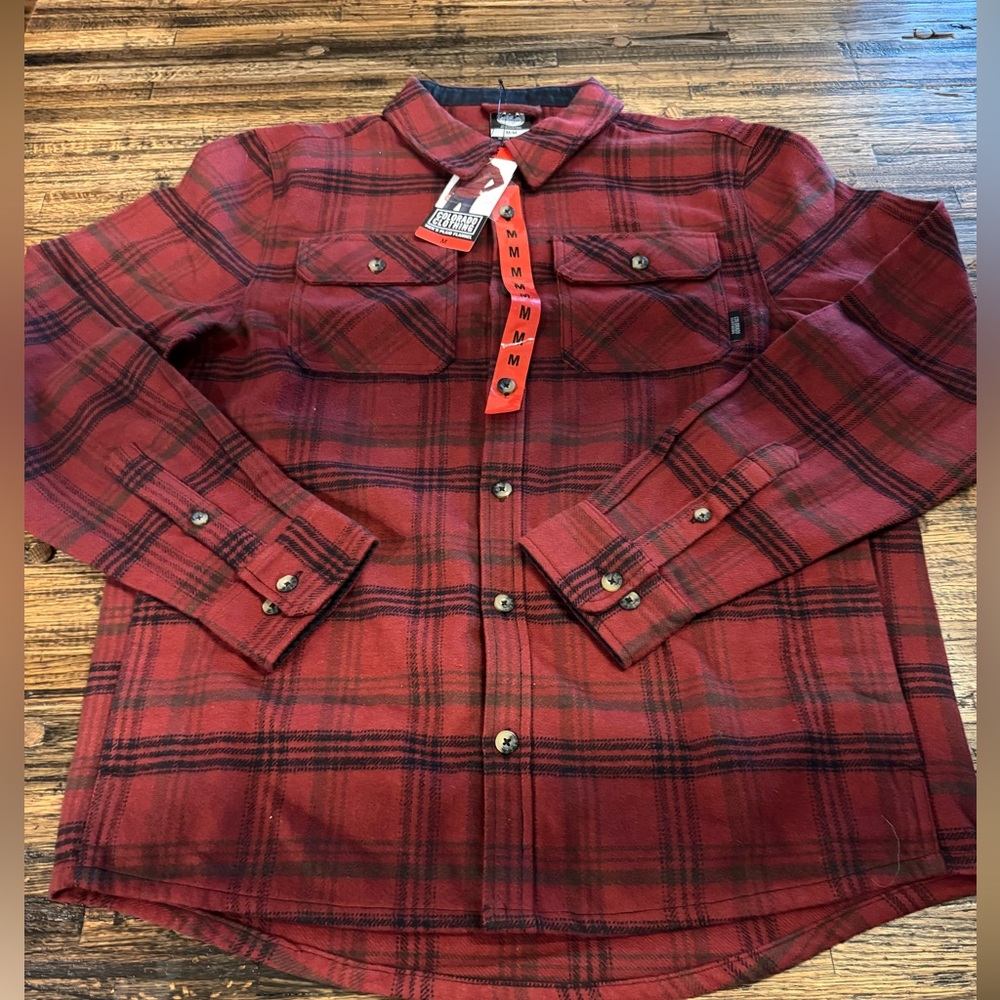 NWT. Colorado Clothing Men's Flannel. Size Medium. Color -Red.